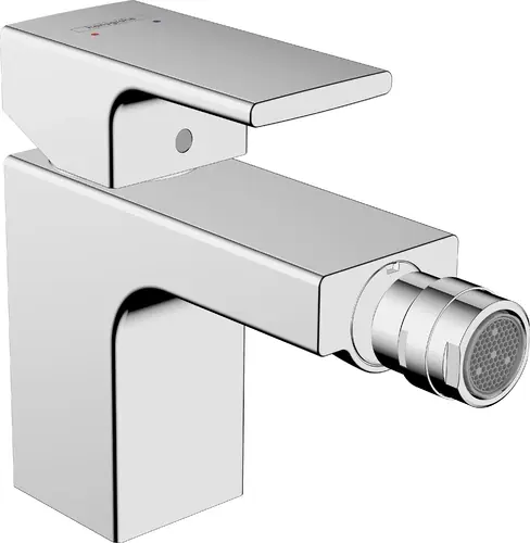 hansgrohe Vernis Shape Mitigeur monocommandé pour bidet avec vidage à tirette, saillie 124 mm