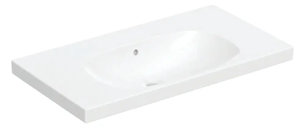 Geberit Acanto lavabos avec tablette, sans trou pour robinetterie, avec trop-plein, 900x480mm