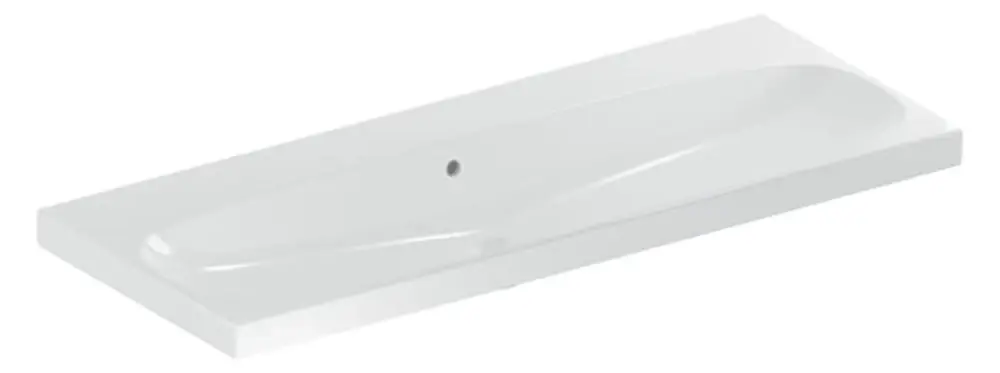 Geberit Acanto lavabo, sans trou pour robinetterie, avec trop-plein, 1200x480mm