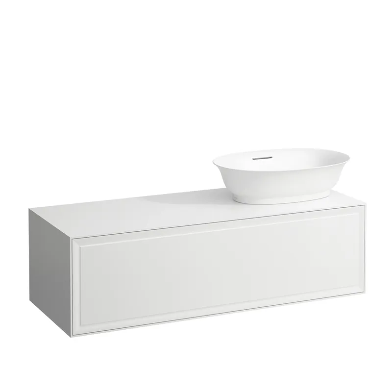 LAUFEN The New Classic Sideboard, découpe à droite, 1175x455x345mm, 1 tiroir, pour bac à linge H812852/3