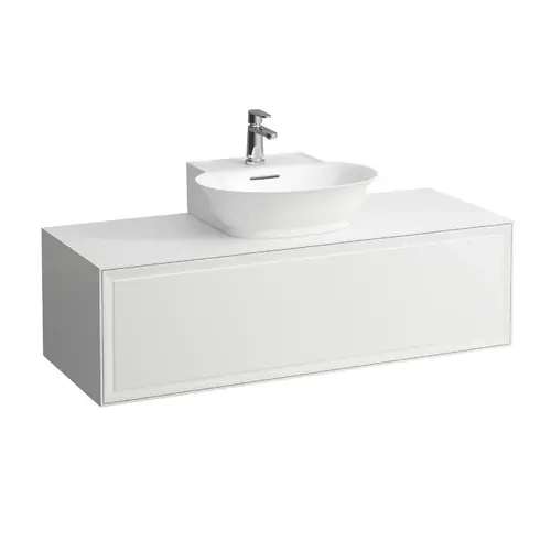 LAUFEN The New Classic Sideboard, découpe au centre, 1175x455x345mm, 1 tiroir, pour lave-mains à poser H816852