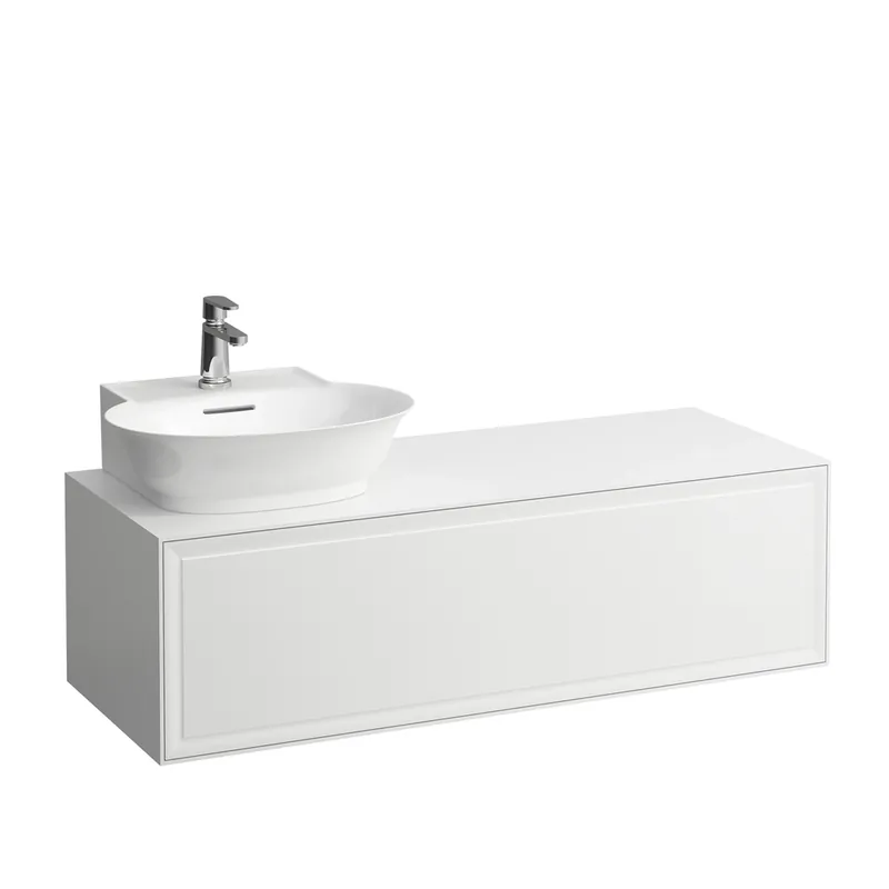LAUFEN The New Classic Sideboard, découpe à gauche, 1175x455x345mm, 1 tiroir, pour lave-mains à poser H816852
