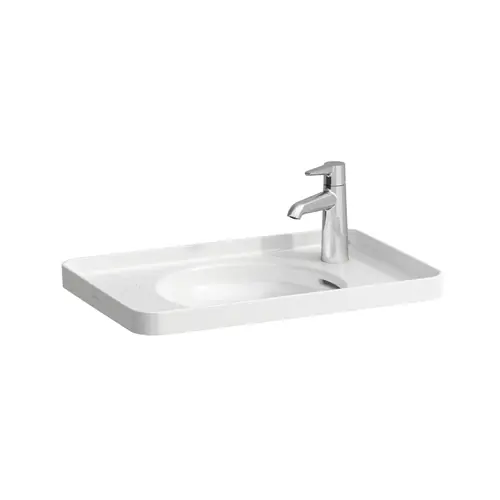 LAUFEN VAL lavabo encastré, 1 trou de robinetterie à droite, avec trop-plein, 550x360mm