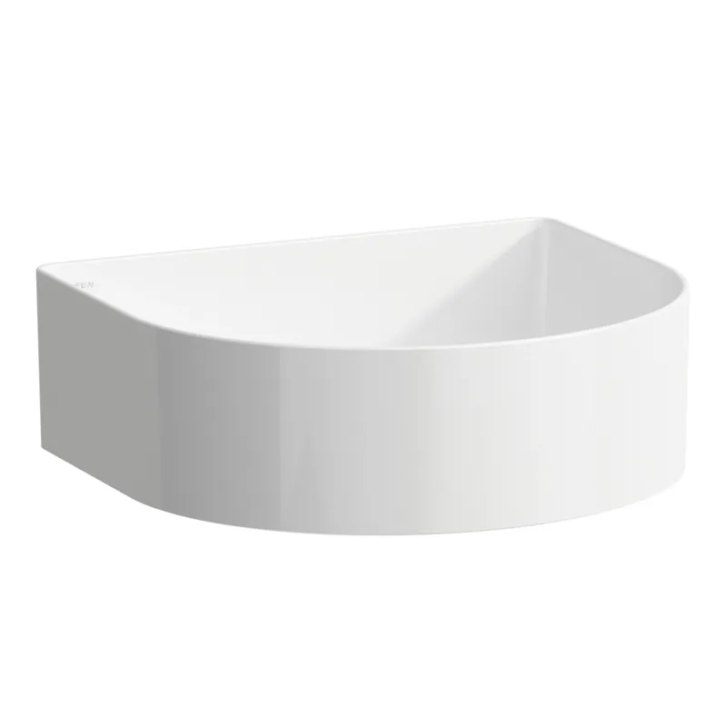 LAUFEN Sondeur courant pour lavabo, sans trou pour robinet, sans trop-plein, 410x365mm, avec couvercle en céramique pour robinet de vidange, blanc
