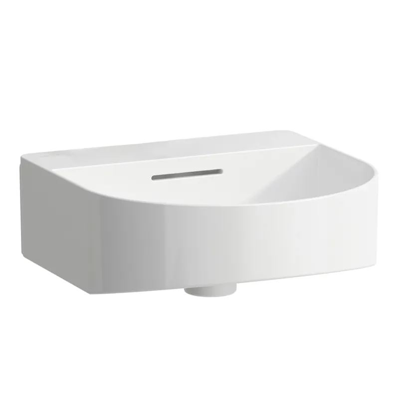 LAUFEN Sondeur mobile Lave-mains, sans trou pour robinet, avec trop-plein, 410x420mm, avec couvercle de vanne, incl. gabarit, blanc