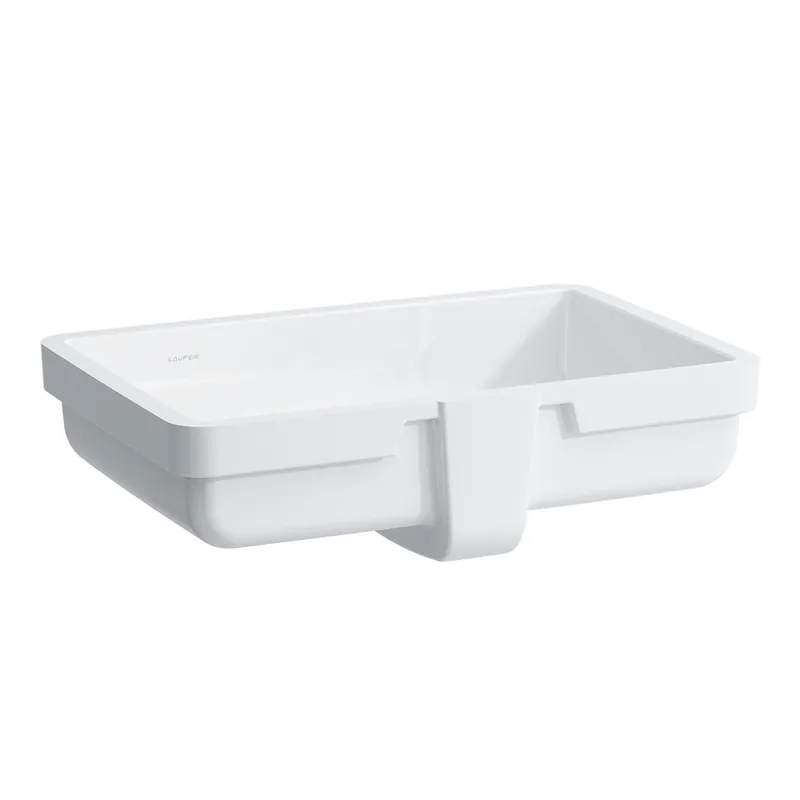 LAUFEN Living City lavabo encastré par le bas, avec trop-plein, partie inférieure vitrifiée, 490x310mm, blanc