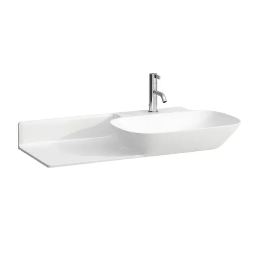 LAUFEN INO lavabo, 1 trou pour robinet, sans trop-plein, tablette céramique à gauche, 900x450mm