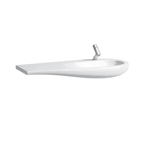 LAUFEN Alessi one Lavabo, encastré, sans trou pour robinet, sans trop-plein, tablette gauche, 1200x500