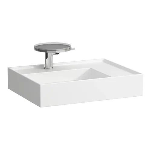LAUFEN Kartell lavabo, 3 trous pour robinets, sans trop-plein, tablette à droite, 600x460mm