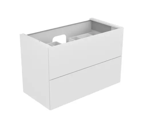 KEUCO EDITION 11 meuble sous-lavabo, 2 tiroirs frontaux, avec éclairage intérieur LED, 1050x700x535mm