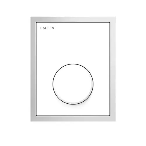 LAUFEN AU108 INEO plaque de commande, pour urinoir, verre, à fleur de surface, cadre en inox poli inclus, 107x1x132mm