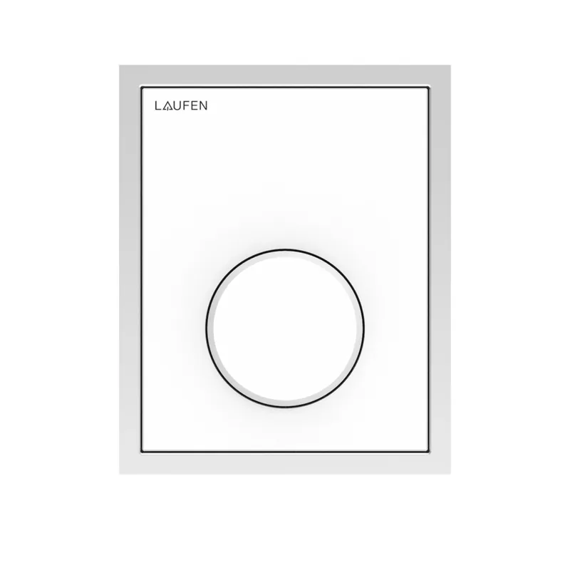 LAUFEN AU106 Plaque de commande INEO, pour urinoir, à fleur de surface, cadre en inox poli inclus, 107x1x132mm
