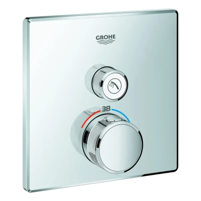 Thermostat Grohe Grohtherm SmartControl avec une vanne d‘arrêt