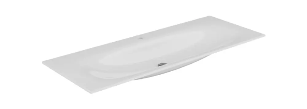 KEUCO EDITION 11 Lavabo à encastrer en céramique, 1407x17x538mm, avec 1 trou pour robinet, blanc