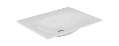 KEUCO EDITION 11 Lavabo à encastrer en céramique, 704x17x538mm, sans trou pour robinet, blanc
