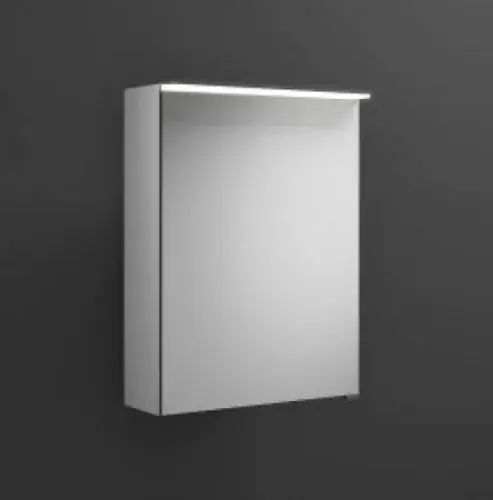 Armoire de toilette burgbad Junit avec éclairage horizontal LED SPIY050, charnière à droite, largeur 500mm