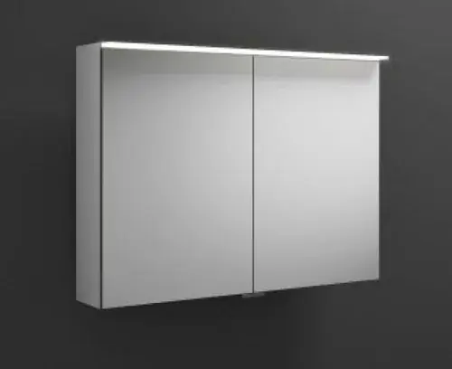 Armoire de toilette burgbad Junit avec miroir horizontal à LED, largeur 900mm