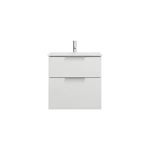 burgbad Eqio lavabo en verre avec meuble sous-lavabo, largeur 620mm