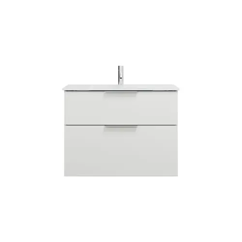 burgbad Eqio lavabo en verre avec meuble sous-lavabo, largeur 820mm
