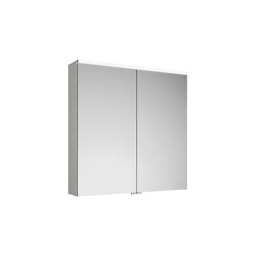 Armoires de toilette burgbad Eqio avec éclairage LED à poser, 2 portes, 800x800x170mm