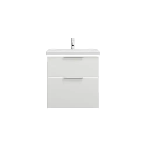 burgbad Eqio lavabo en céramique avec meuble sous-lavabo et éclairage LED, largeur 630mm