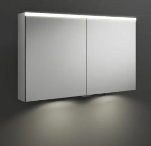 Armoire de toilette burgbad Iveo avec éclairage LED horizontal, avec éclairage LED du lavabo, largeur 1108mm