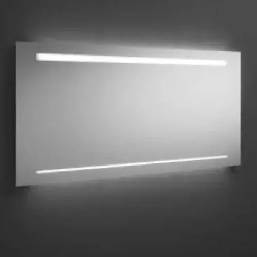 Miroir lumineux burgbad Yumo avec éclairage LED horizontal, largeur 1300mm