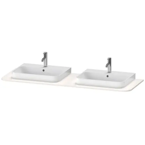 Console Duravit Happy D.2 Plus, 1600x550 mm, 2 découpes, pour meuble sous-lavabo HP4946B, HP4964B, HP4974B