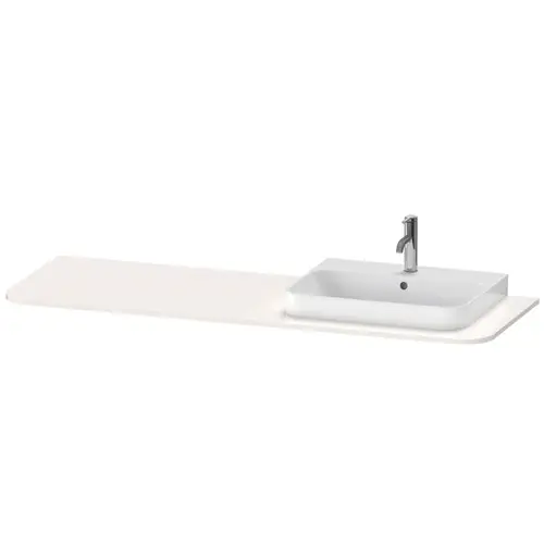 Console Duravit Happy D.2 Plus, 1600x550 mm, 1 découpe à droite, pour meuble sous-lavabo HP4944, HP4963, HP4973