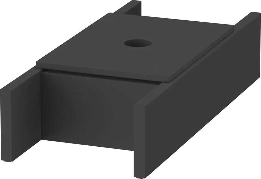 Compartimentage intérieur universel Duravit à monter ultérieurement, couvercle inclus, noir diamant, pour meubles sous-lavabo