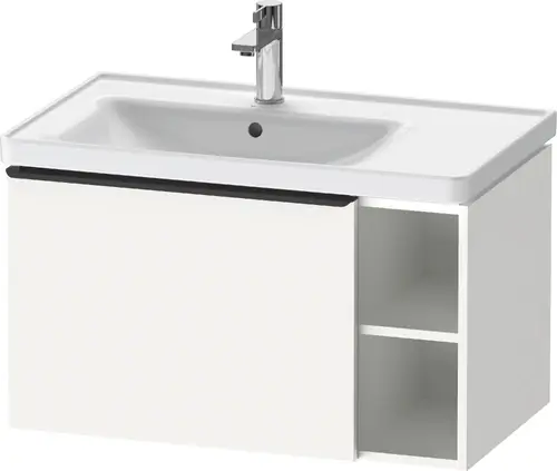 D-Neo Duravit Meuble sous-lavabo suspendu, 784x440x452mm, 1 tiroir, 1 compartiment ouvert sur le côté droit, avec poignée noir diamant