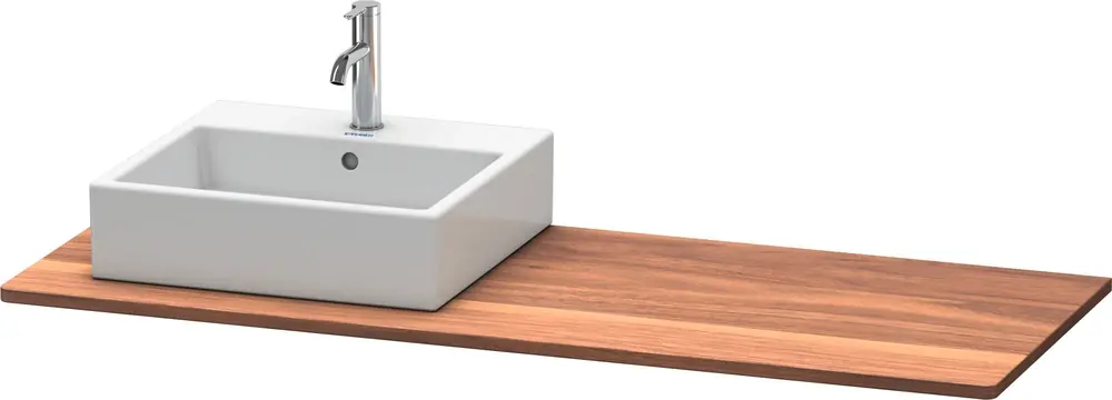 Console en bois massif Duravit XSquare, 1 découpe à droite, 1400x20x550mm