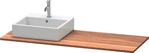 Console en bois massif Duravit XSquare, 1 découpe à gauche, 1400x20x550mm