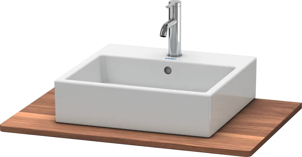 Console en bois massif Duravit XSquare, 1 découpe, 800x20x550mm
