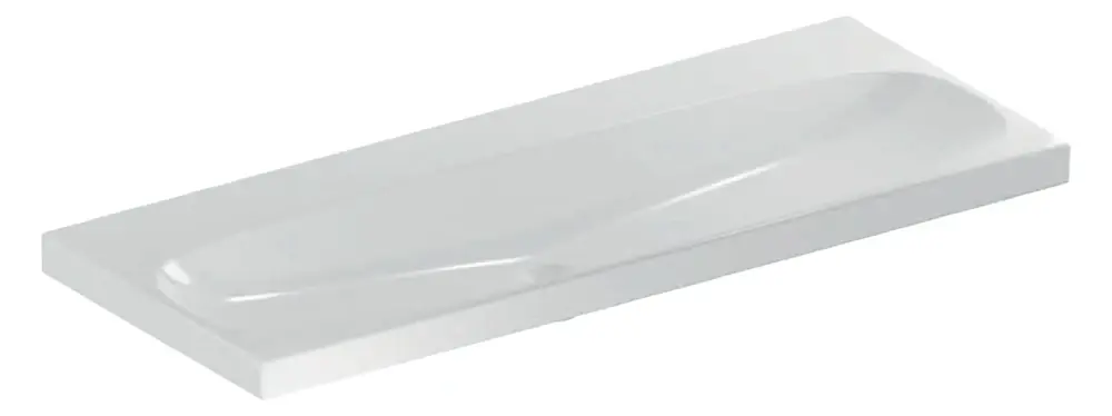 Geberit Acanto lavabo, sans trou pour robinetterie, sans trop-plein, 1200x480mm