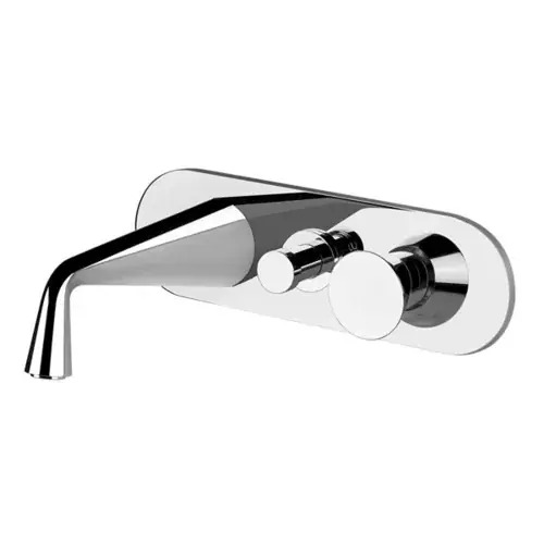 Ensemble prêt à poser Gessi CONO pour mitigeur monocommande de baignoire, bec fixe de baignoire et inverseur 2 voies