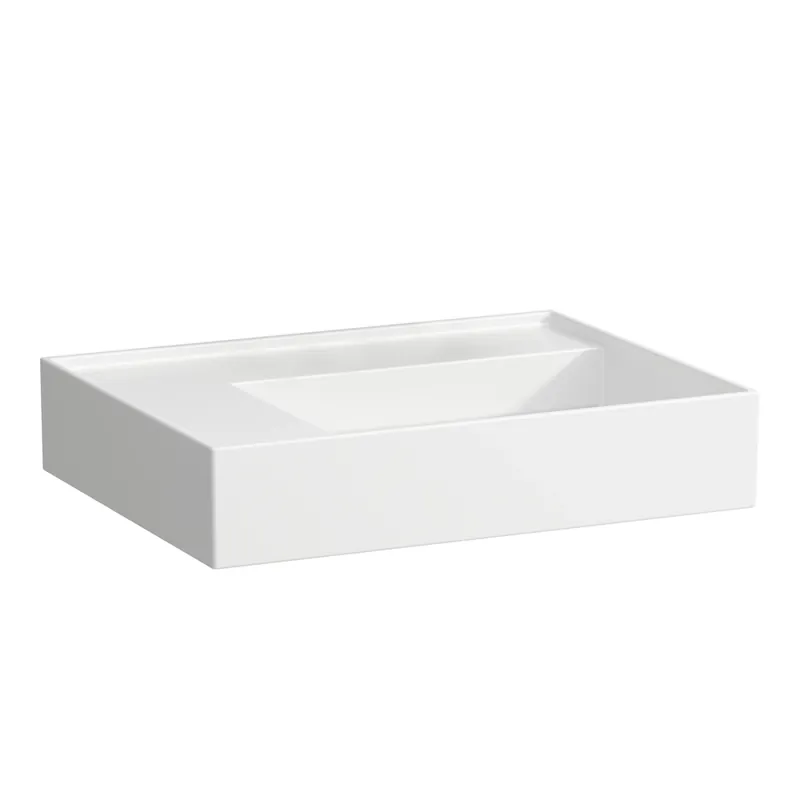 LAUFEN Kartell lavabo, tablette gauche, sans trou pour robinetterie, sans trop-plein, 600x460mm