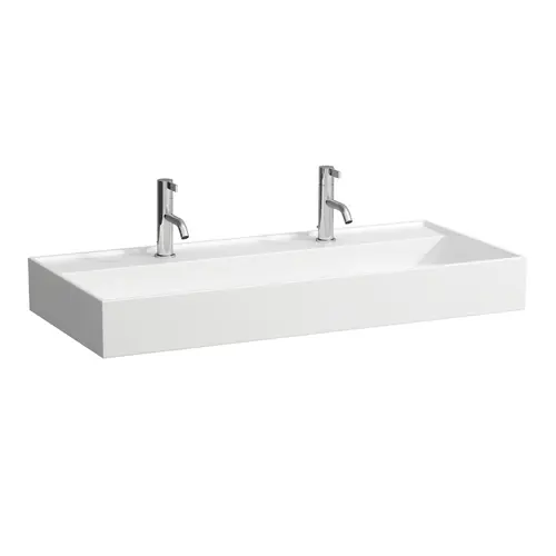 LAUFEN Kartell lavabo à encastrer, 2 trous pour robinet, sans trop-plein, 1000x460mm