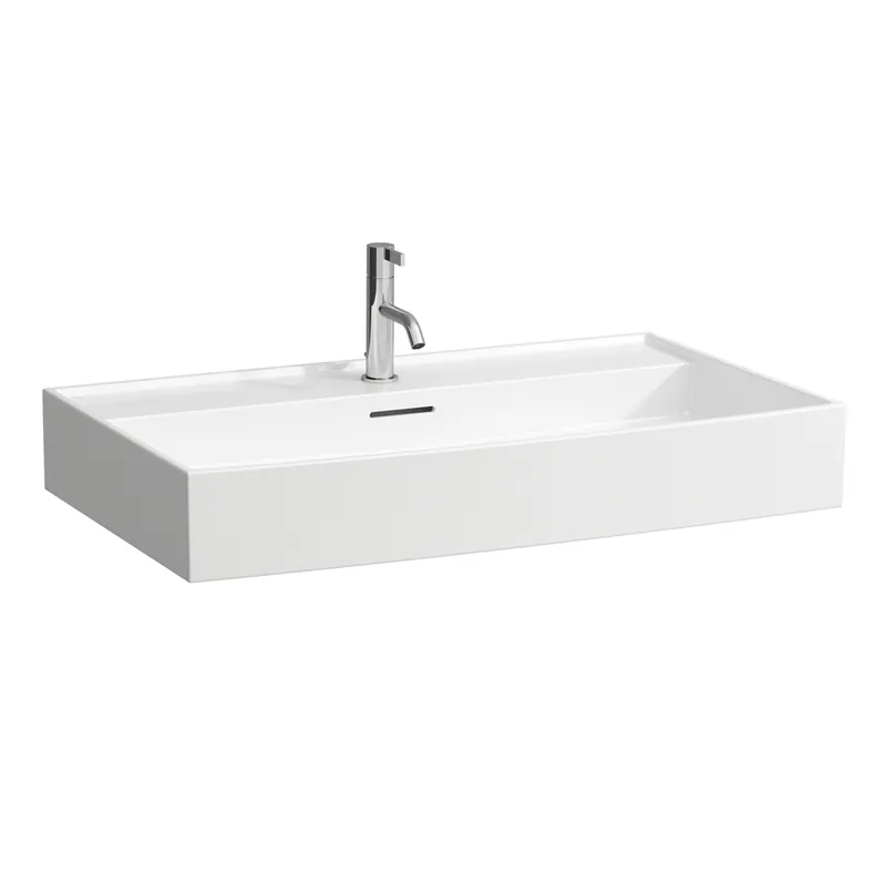 LAUFEN Kartell lavabo à encastrer, 1 trou pour robinet, avec trop-plein, 800x460mm