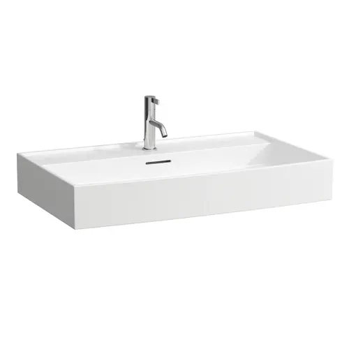 LAUFEN Kartell lavabo à encastrer, 3 trous pour robinet, avec trop-plein, 800x460mm