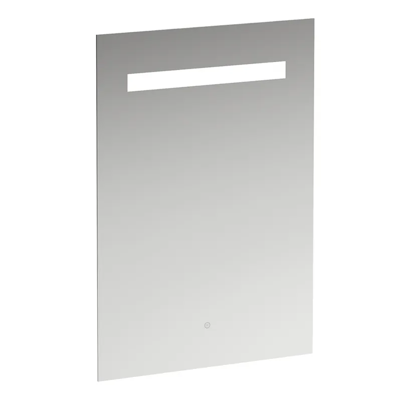 Miroir Leelo courant avec éclairage LED horizontal intégré, cadre en aluminium, 550 mm, version avec 1 interrupteur à capteur tactile