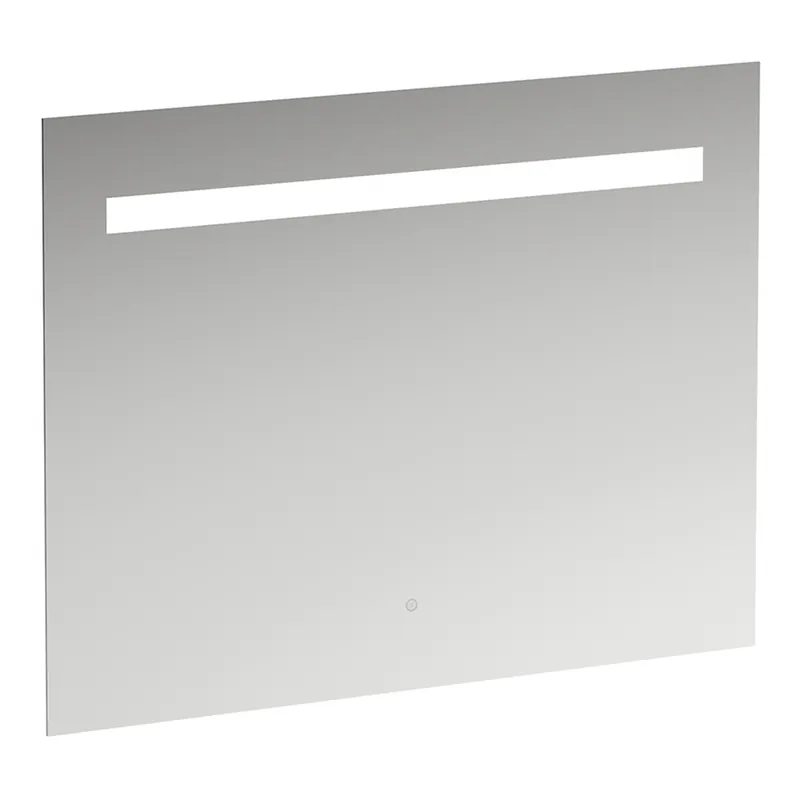 Miroir Leelo courant avec éclairage LED horizontal intégré, cadre en aluminium, 900 mm, version avec 1 interrupteur à capteur tactile