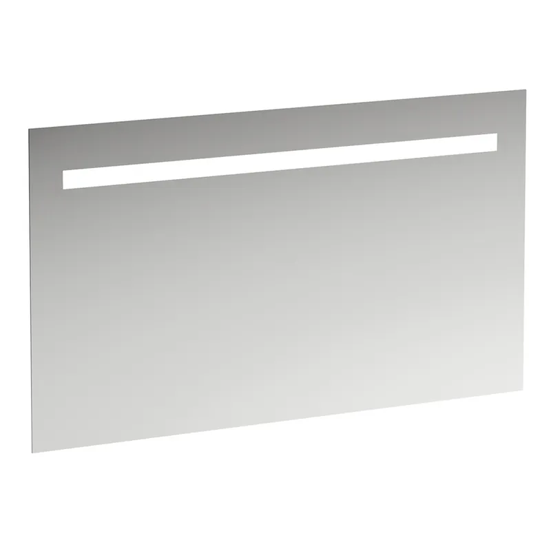 Miroir LAUFEN Leelo avec éclairage LED horizontal intégré, cadre en aluminium, 1200 mm, version pour interrupteur externe
