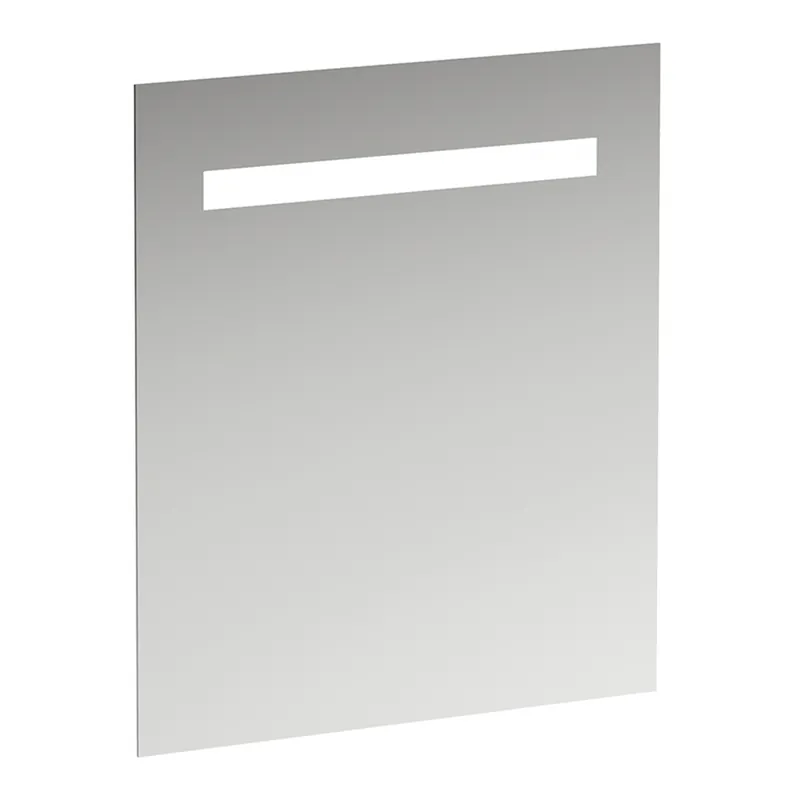 Miroir Run Leelo avec éclairage LED horizontal intégré, cadre en aluminium, 600 mm, version pour interrupteur externe