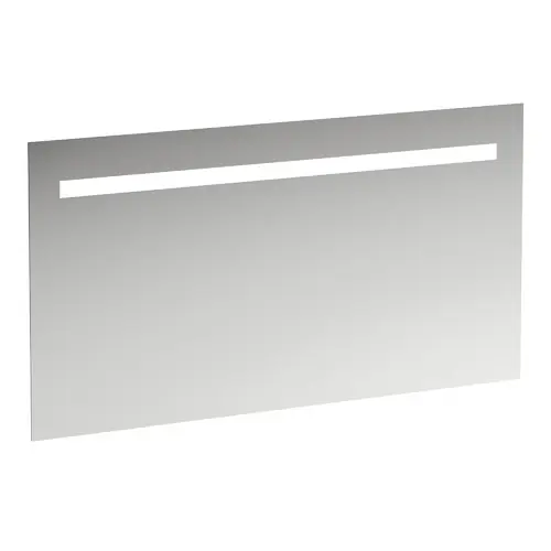 Miroir LAUFEN Leelo avec éclairage LED horizontal intégré, cadre en aluminium, 1300 mm, version pour interrupteur externe