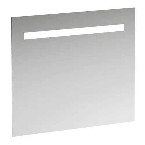 Miroir Run Leelo avec éclairage LED horizontal intégré, cadre en aluminium, 800 mm, version pour interrupteur externe