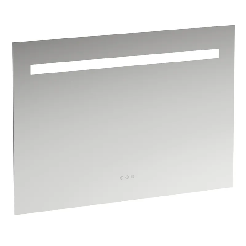 Miroir Leelo courant avec éclairage LED horizontal intégré, cadre en aluminium, 1000 mm, version avec 3 interrupteurs à capteur tactile