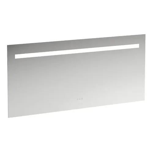 Miroir Leelo courant avec éclairage LED horizontal intégré, cadre en aluminium, 1500 mm, version avec 3 interrupteurs à capteur tactile