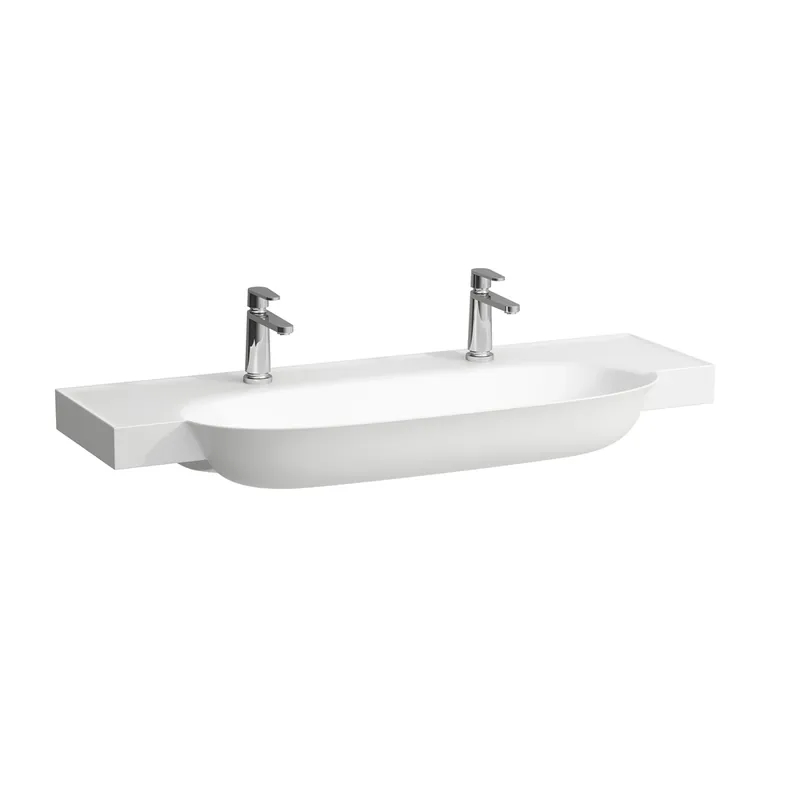 LAUFEN The New Classic lavabo, encastré, sans trop-plein, 2 trous pour robinet, 1200x480mm