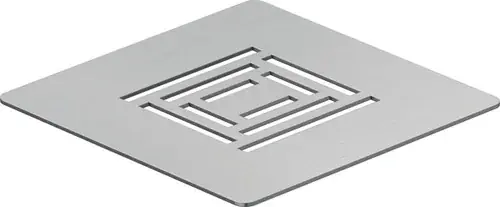 Couvercle découlement Duravit Sustano, acier inoxydable mat